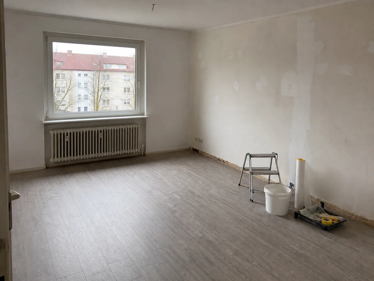 Beispielhafte Ausgangssituation einer Wohnung